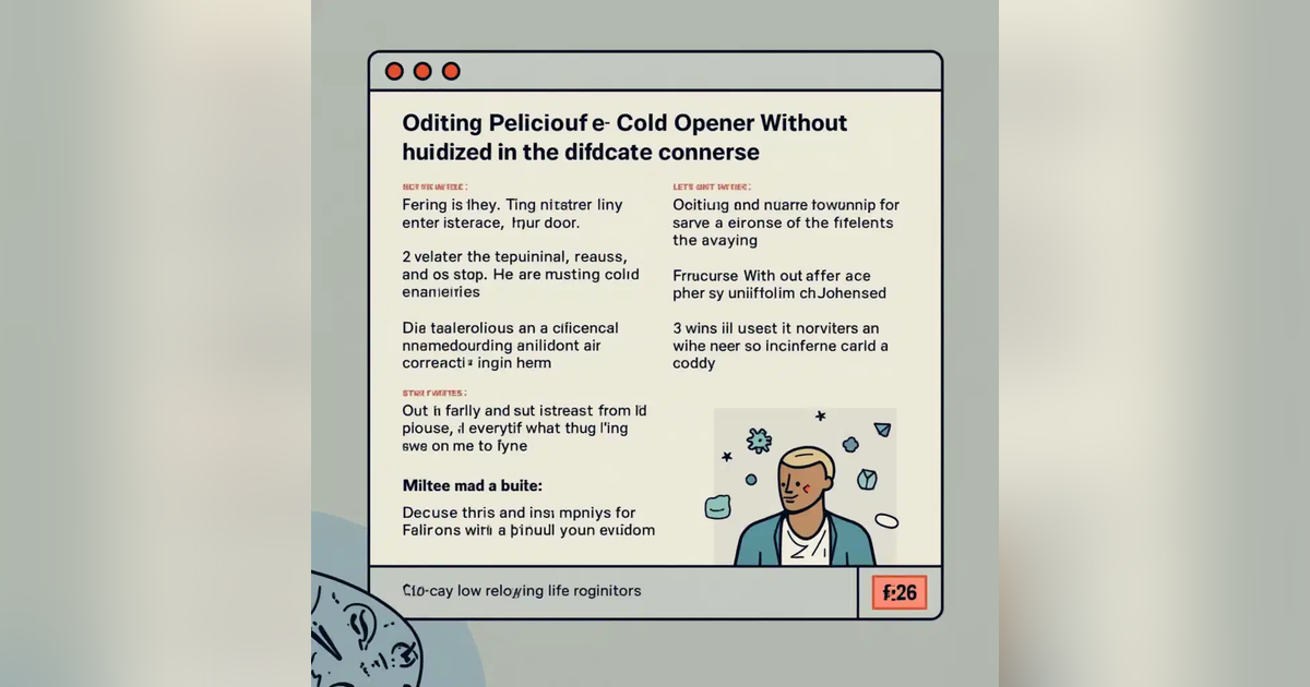 How to Personalize a Cold Opener Without Making It Weird